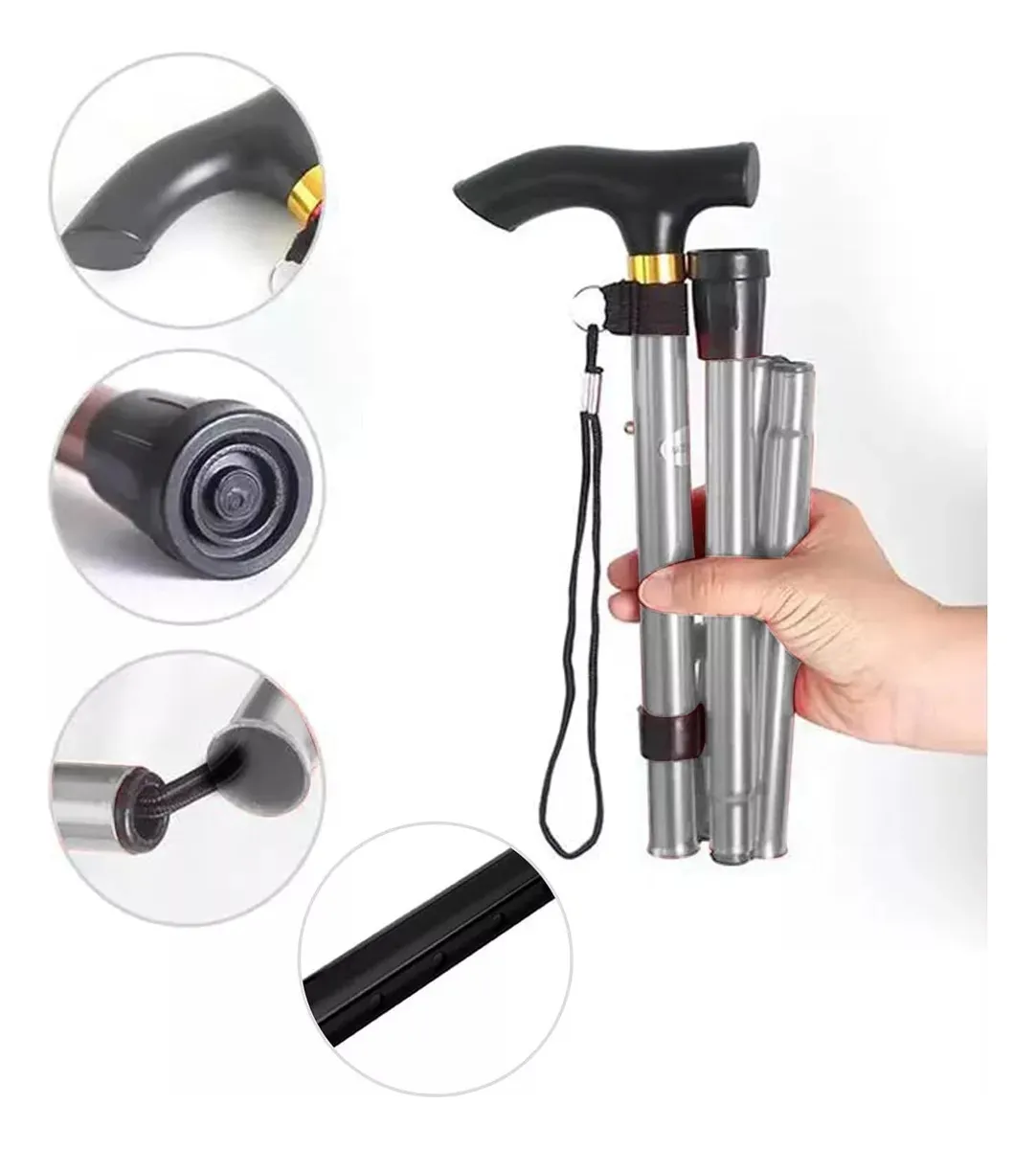 BASTON ORTOPEDICO PLEGABLE BASTON APOYO BASTON 85-95CM - 1