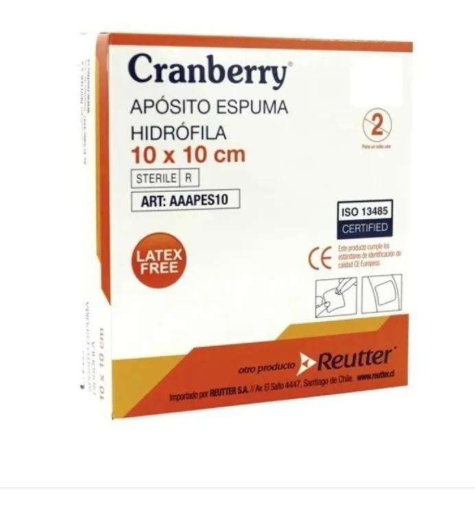 CRANBERRY APOSITO ESPUMA HIDROFILICA BEIGE 1 CAJA DE 10 UNIDADES - 4