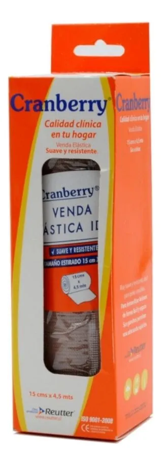 VENDA ELÁSTICA SUAVE Y RESISTENTE 15CM X 4.5MTRS CRAMBERRY - 5