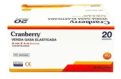 VENDA GASA ELASTICADA 8CM X 4M BLANCO CRANBERRY 20 UNDS - 1