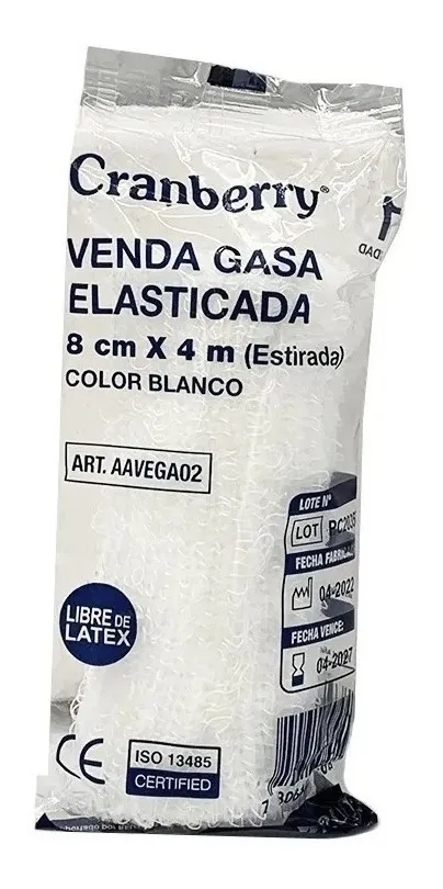 VENDA GASA ELASTICADA 8CM X 4M BLANCO CRANBERRY 20 UNDS - 3