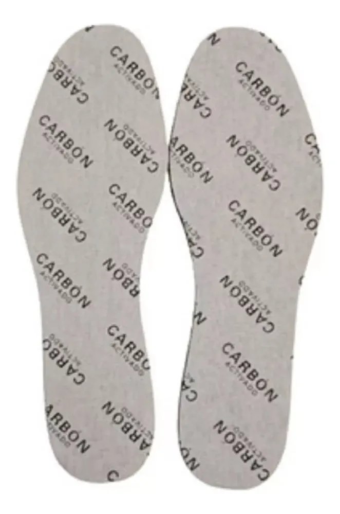PAR PLANTILLAS CARBON ACTIVADO ANTIBACTERIALES TALLA 32 A 45 COLOR NEGRO TAMAÑO DE LA PLANTILLA 32-4 - 5
