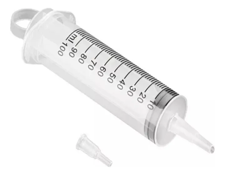 JERINGA DE PLÁSTICO ALIMENTACIÓN 100ML ALIMENTADORA CAPACIDAD EN VOLUMEN 100 CC - 1