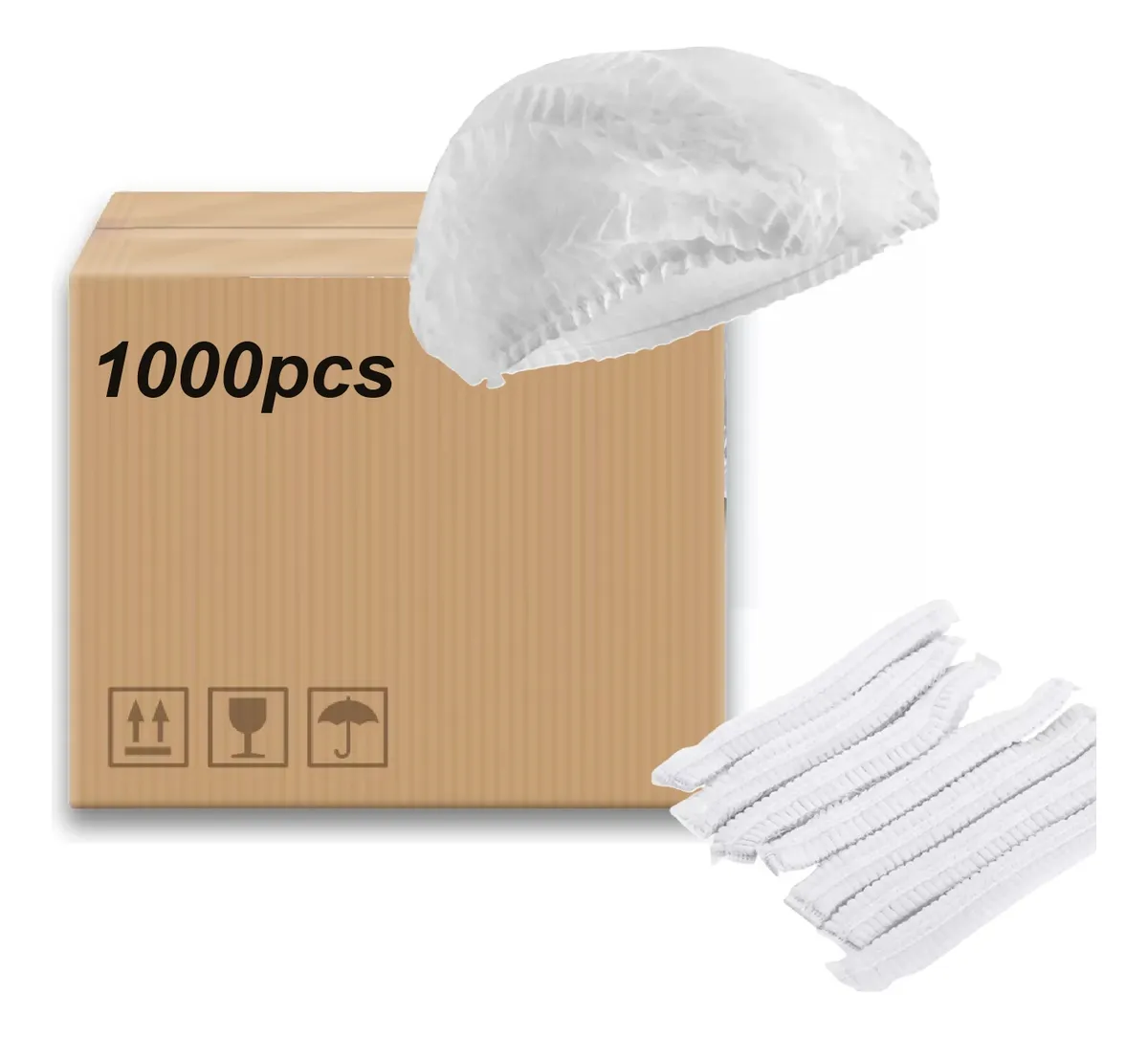 COFIAS DESECHABLE GORRO BLANCA ( 1000 UNIDADES ) GORRO CLIP - 1