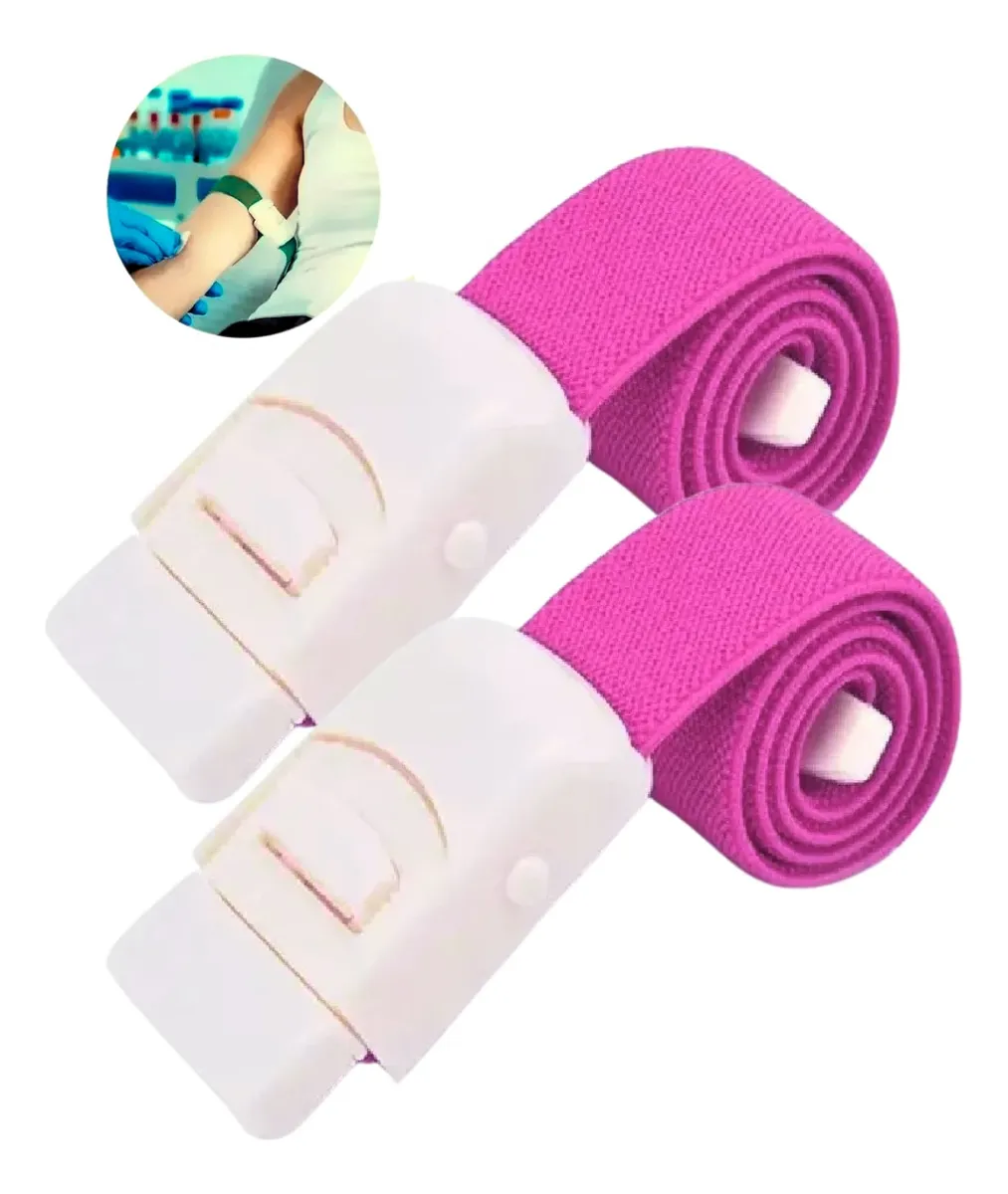 TORNIQUETE LIGADURA ELASTICO HEBILLA MEDICAS 6 UNID VIOLETA - 2