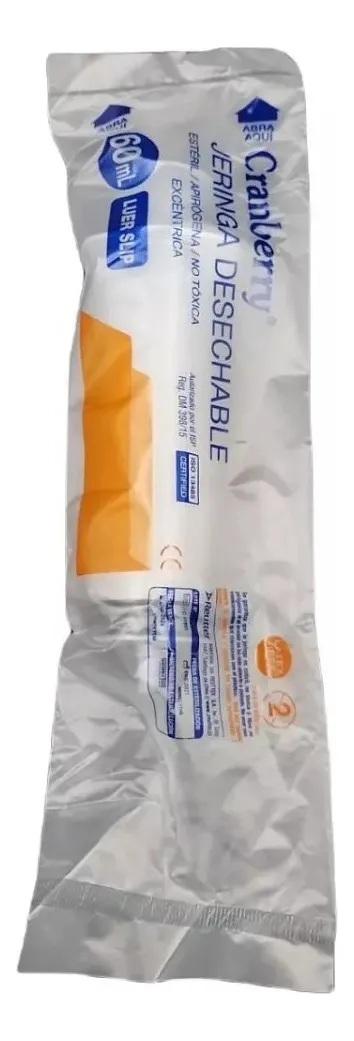 JERINGA EXCÉNTRICA 60ML LUER SLIP SIN AGUJA CAJA 25 UN CAPACIDAD EN VOLUMEN 60 ML - 2