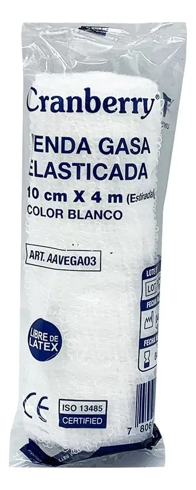 VENDA GASA ELASTICA CRANBERRY DE 10CM X 4CM CAJA X 20 UNID - 3