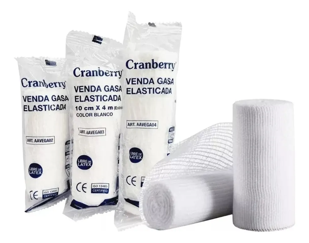VENDA GASA ELASTICA CRANBERRY DE 10CM X 4CM CAJA X 20 UNID - 4