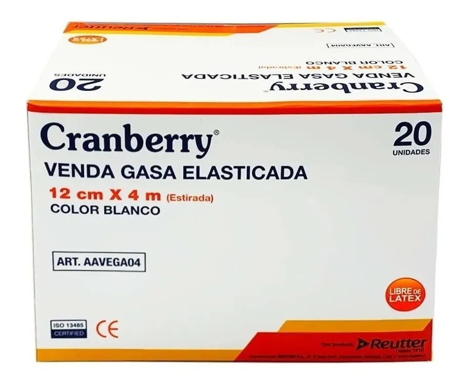 VENDA GASA ELASTICADA 12CM X 4M BLANCO CRANBERRY - 20 UNDS - 1