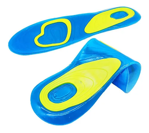 PLANTILLA GEL ACTIVO, CONFORT, MUJER Y HOMBRE USO DIARIO COLOR CELESTE TAMAÑO DE LA PLANTILLA 42-48 - 1
