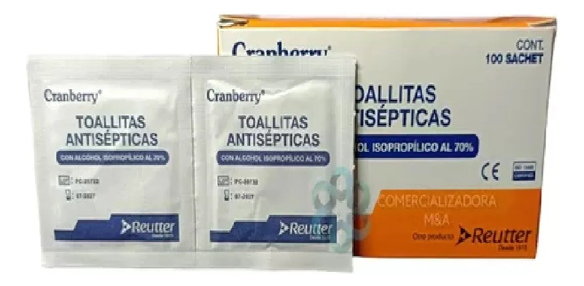TOALLITAS DESINFECTANTES CON ALCOHOL ISOPROPÍLICO 70% 100UNI - 4