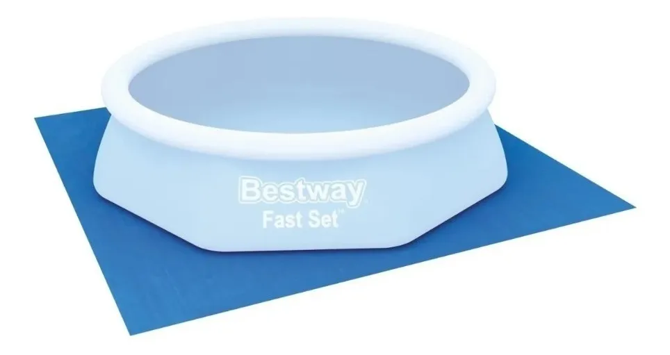 PISO PROTECTOR PILETA BESTWAY 274 X 274 PARA FAST SET COLOR AZUL - 2