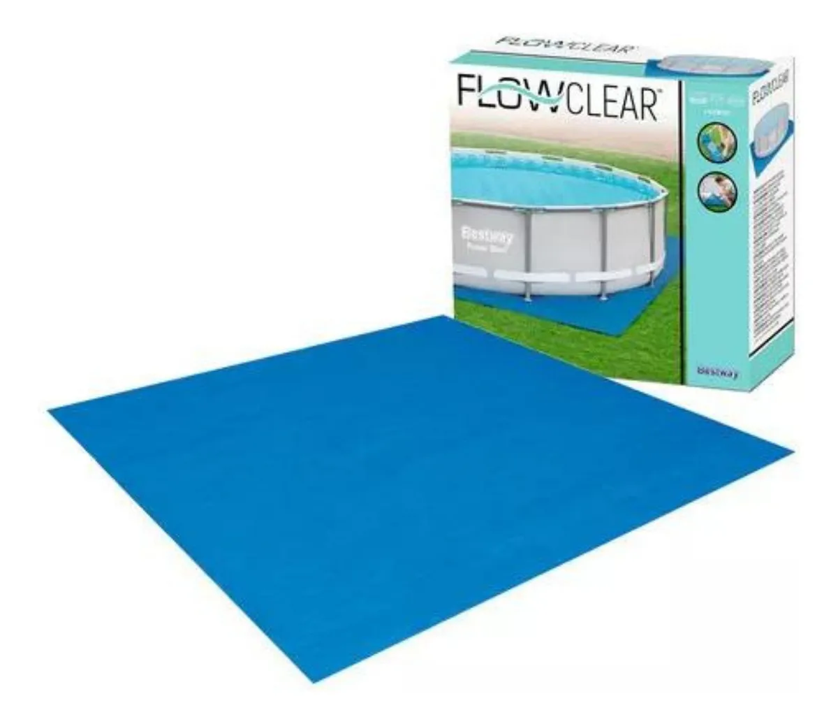 PISO PROTECTOR PILETA BESTWAY 274 X 274 PARA FAST SET COLOR AZUL - 5