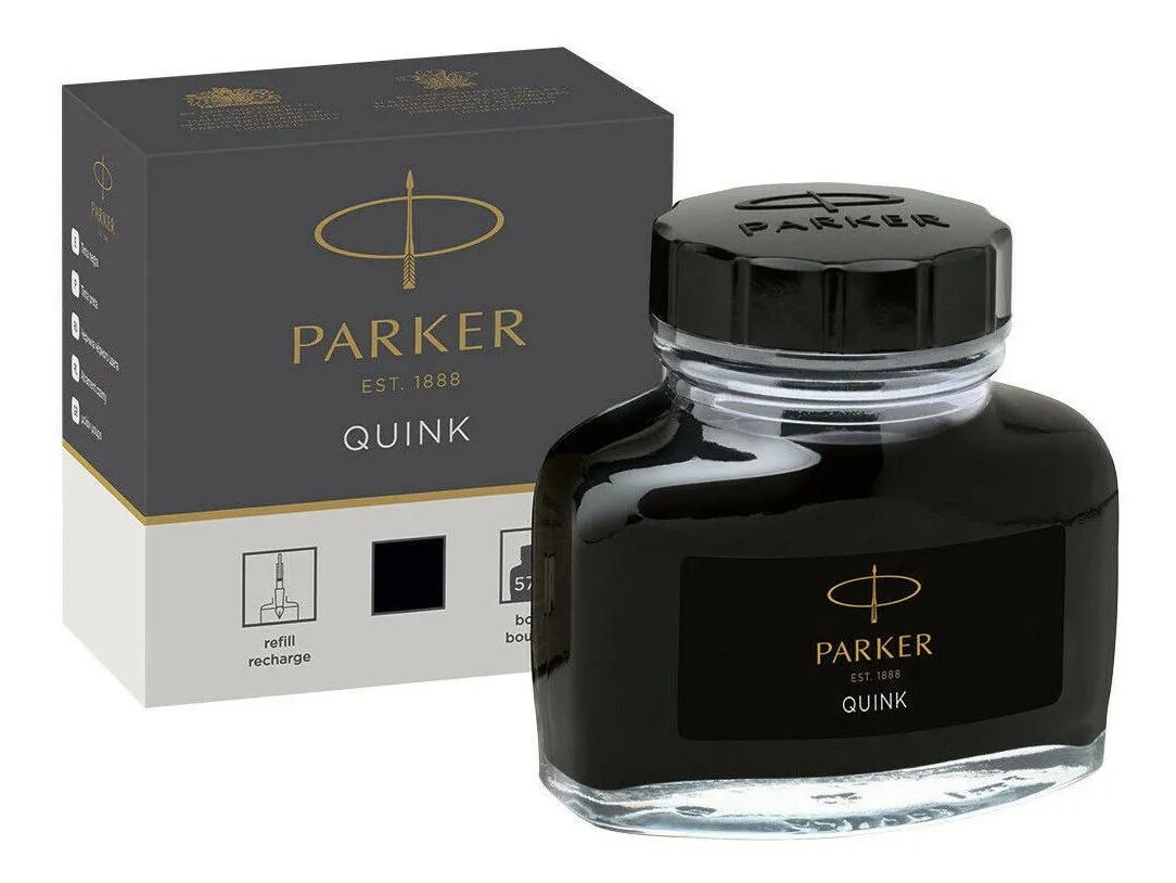 TINTA PARA PLUMA PARKER NEGRA FRASCO 57ML - 1