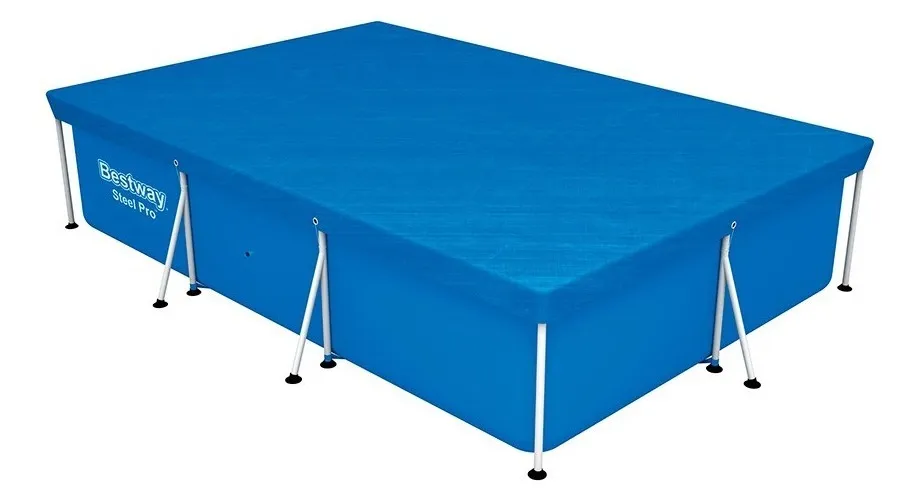 CUBRE PILETA COBERTOR RECTANGULAR BESTWAY 58106 300X201CM AZUL - 2