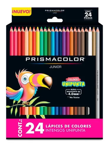LÁPICES DE COLORES PRISMACOLOR JUNIOR PASTEL CAJA 24 PIEZAS - 1