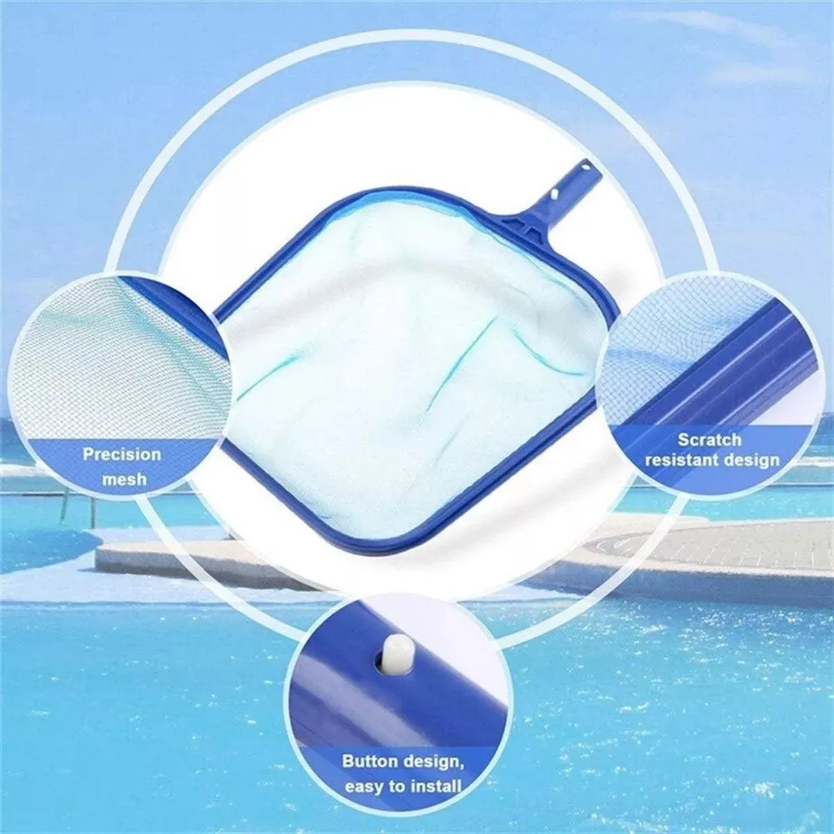 LIMPIA PISCINA SACA HOJAS RED SIN MANGO HUMBOLDT 29CM X 41CM - 3