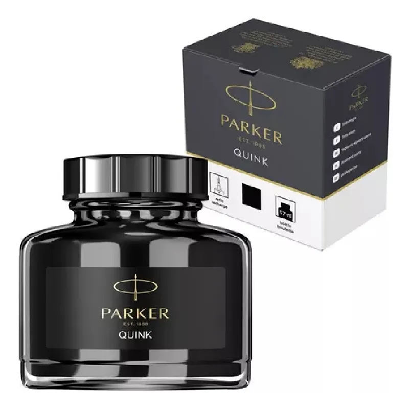 TINTA PARA PLUMA PARKER NEGRA FRASCO 57ML - 1