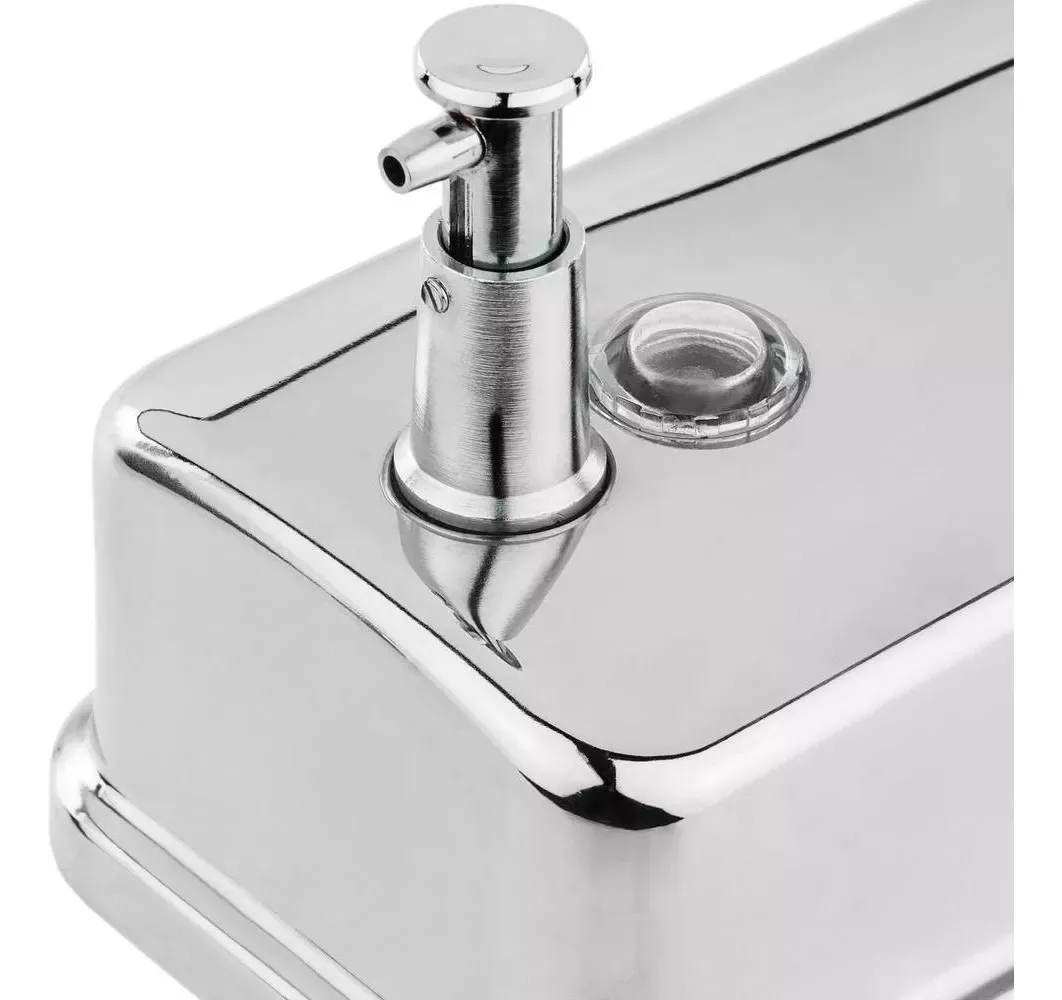 DISPENSADOR JABON MURO ACERO INOXIDABLE 800 ML CROMADO TAUMM - 5