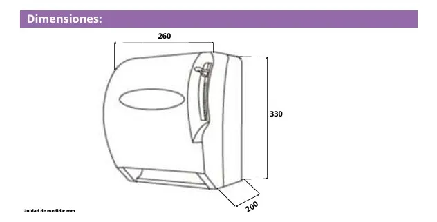DISPENSADOR DE PAPEL CON PALANCA - 3