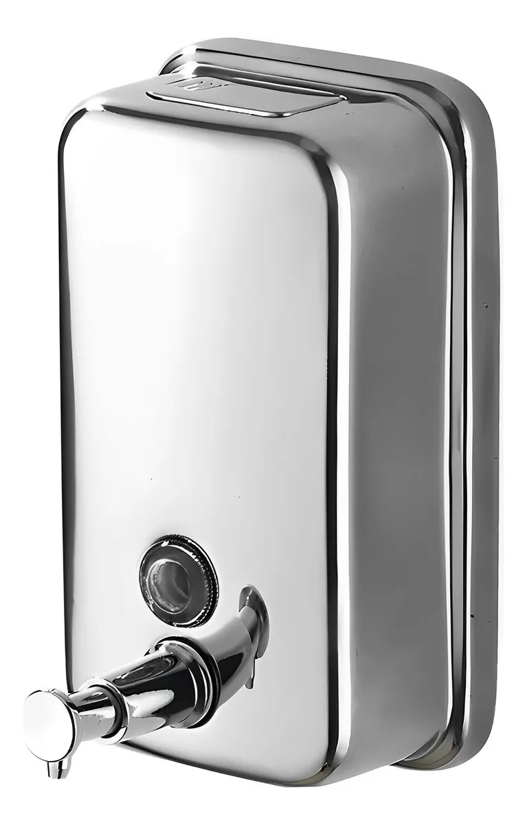DISPENSADOR JABÓN ACERO INOXIDABLE 500 ML. TAUMM COLOR PLATEADO - 1