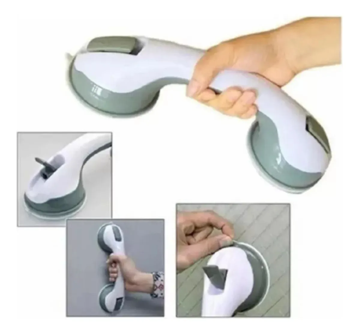 SOPORTE DE SEGURIDAD CON VENTOSAS DUCHA BAÑO BARRA DE APOYO - 1