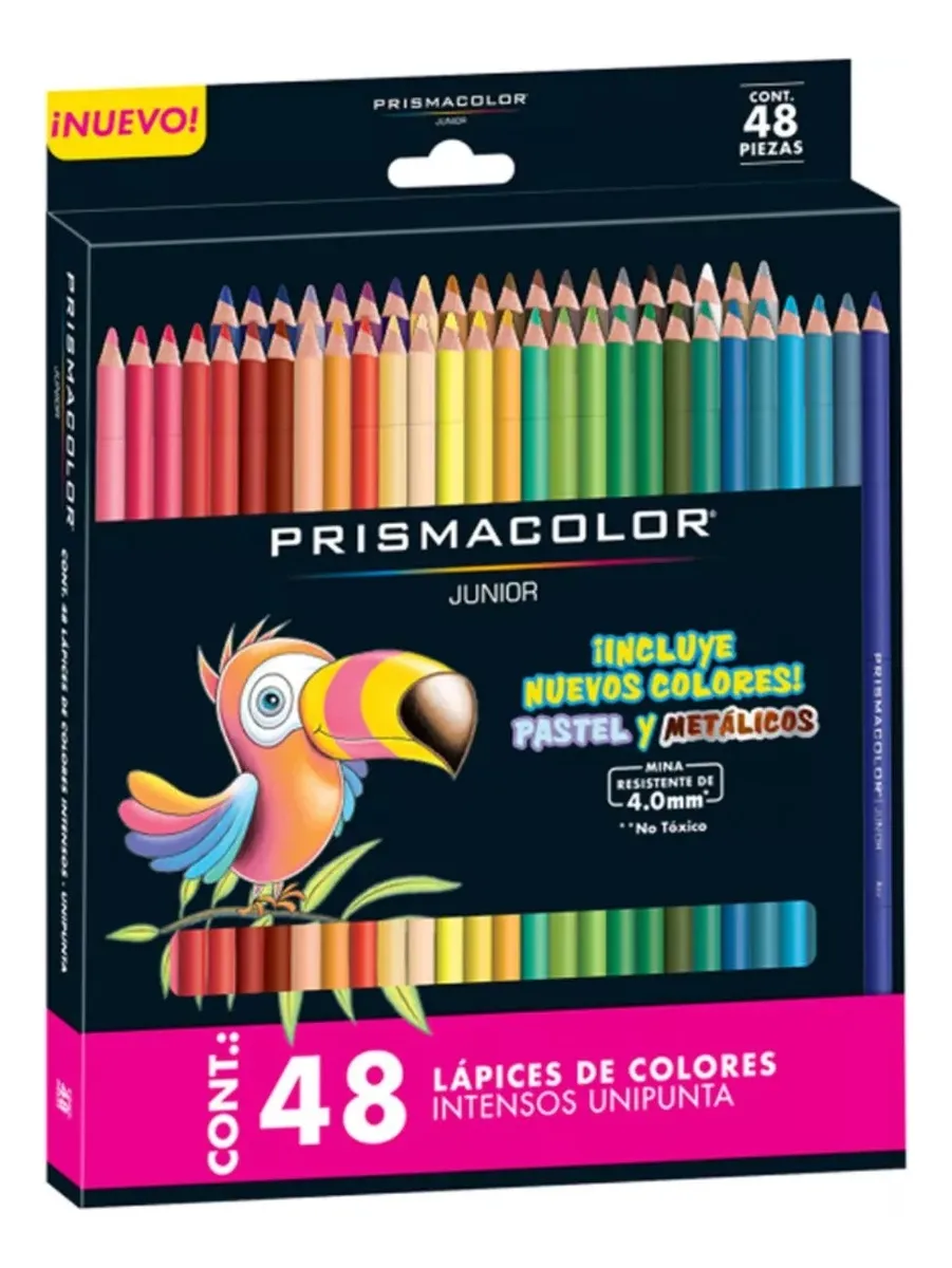 LÁPICES COLORES PRISMACOLOR SET 48 PIEZAS PASTEL Y METALICOS - 1