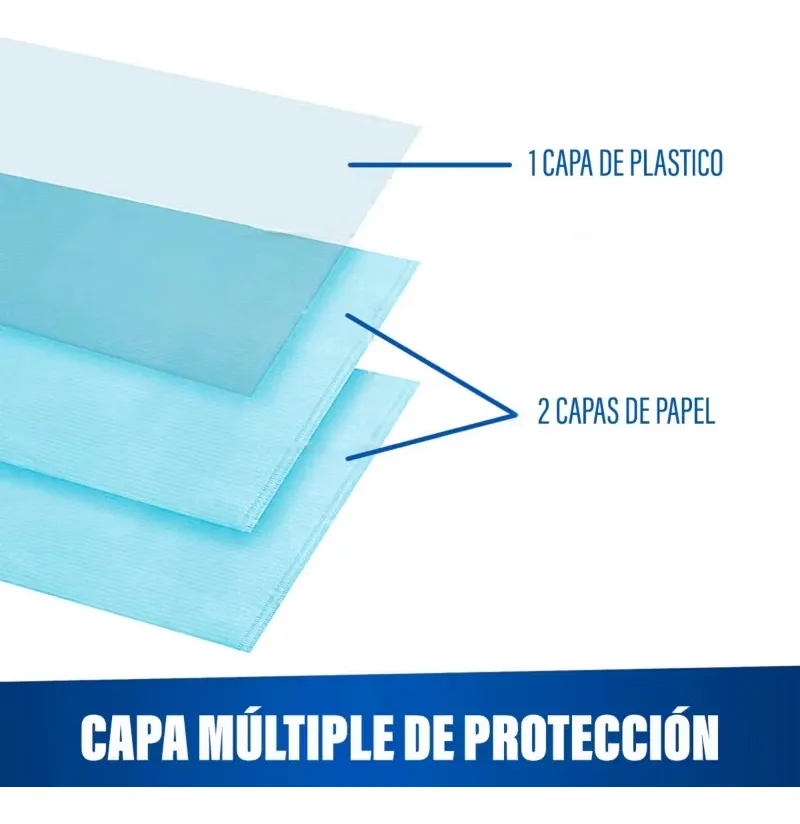 BABERO DENTAL IMPERMEABLE CRANBERRY CAMPO DE TRABAJO 100 UNI - 2