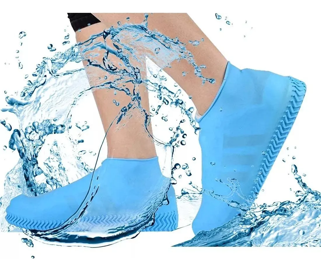 CAPA PONCHO IMPERMEABLE + CUBRE ZAPATOS UNISEX ADULTO AZUL - 3