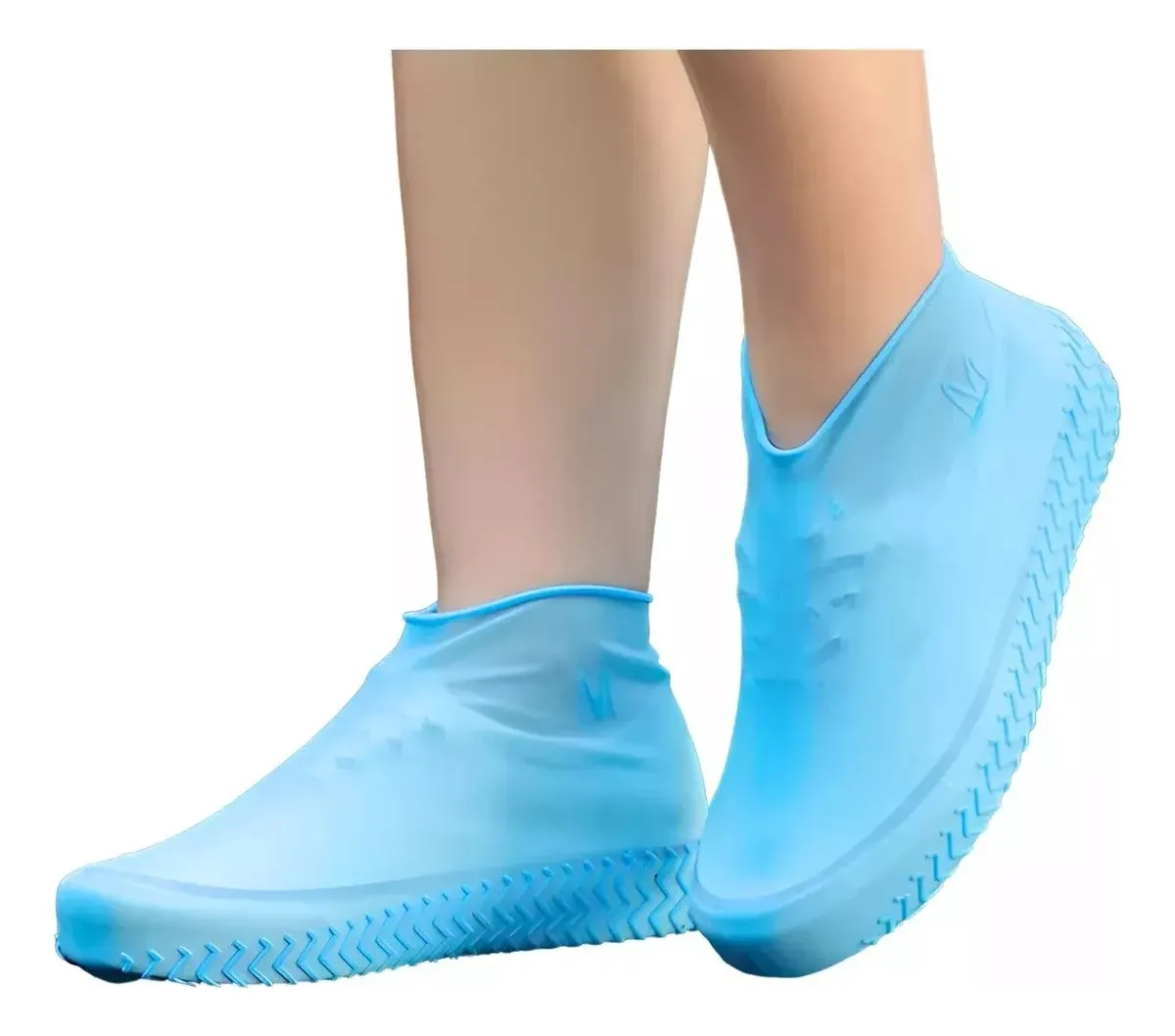CAPA PONCHO IMPERMEABLE + CUBRE ZAPATOS UNISEX ADULTO AZUL - 5
