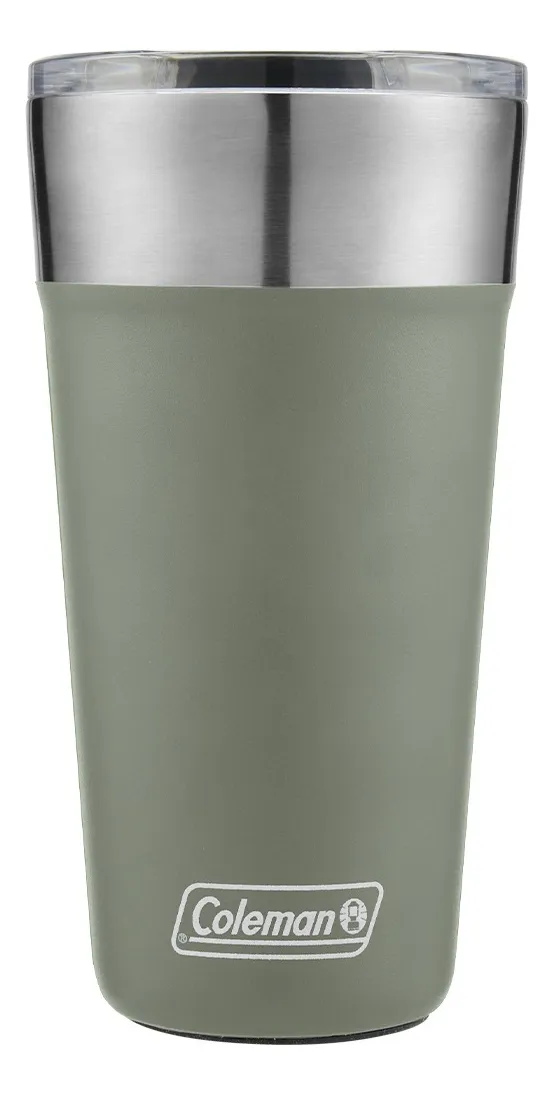 VASO TÉRMICO COLEMAN BREW 600ML ACERO INOX COLOR SAGE - 1