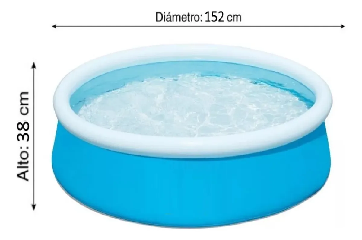 PISCINA INFLABLE BESTWAY 477 L 38X152X152 CM - 3