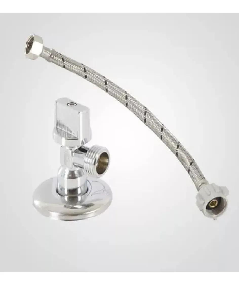 KIT FLEXIBLE 25 CM CON LLAVE ANGULAR 1/2 * 15/16 TAUMM - 5