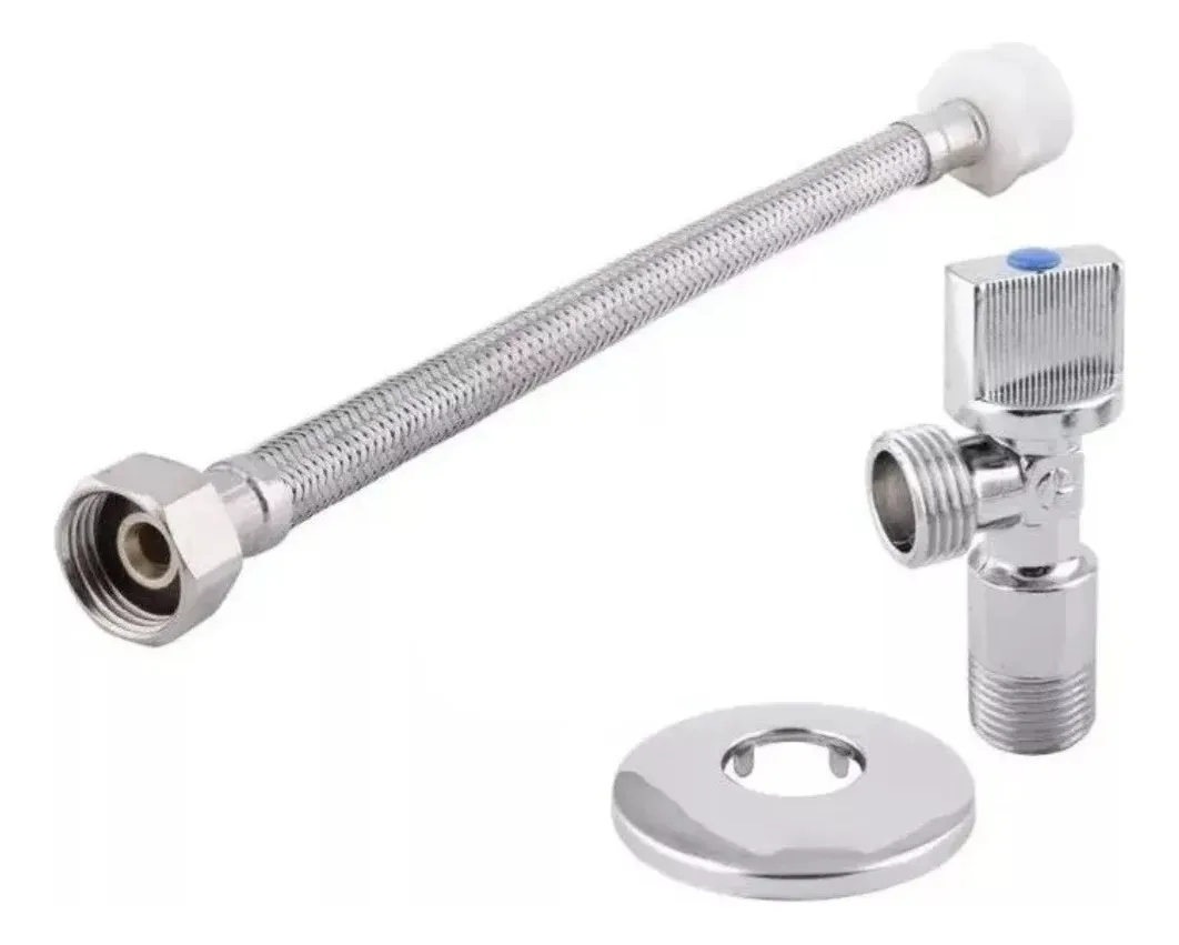KIT FLEXIBLE 35CM CON LLAVE ANGULAR 1/2 * 15/16 TAUMM - 1
