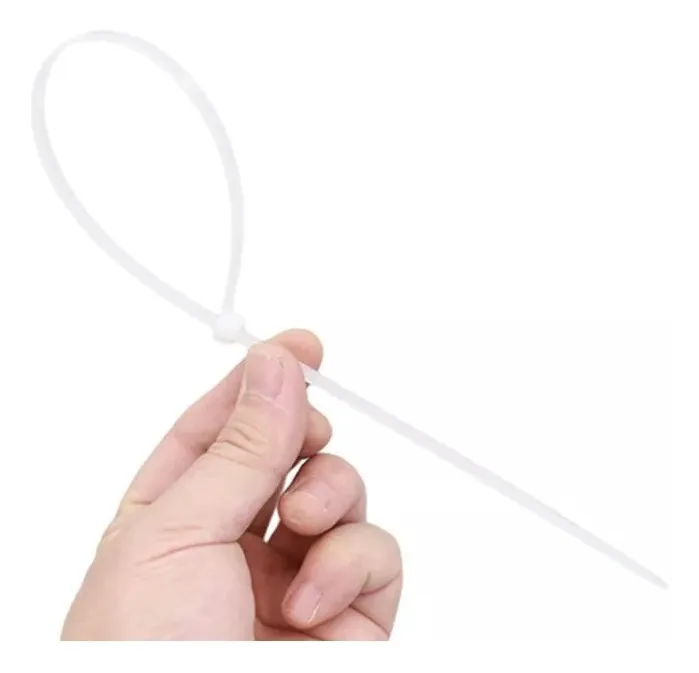 30 AMARRAS PLASTICA 5X350MM BRIDAS ABRAZADERA NYLON BLANCA - 3