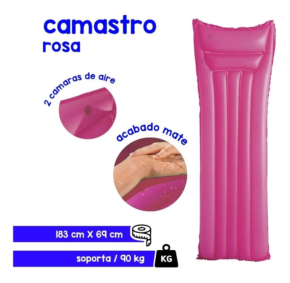 FLOTADOR INFLABLE CAMA PISCINA 183CM COLOR ROSA BESTWAY - 2