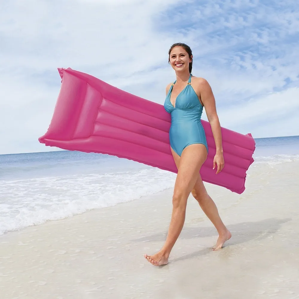FLOTADOR INFLABLE CAMA PISCINA 183CM COLOR ROSA BESTWAY - 3