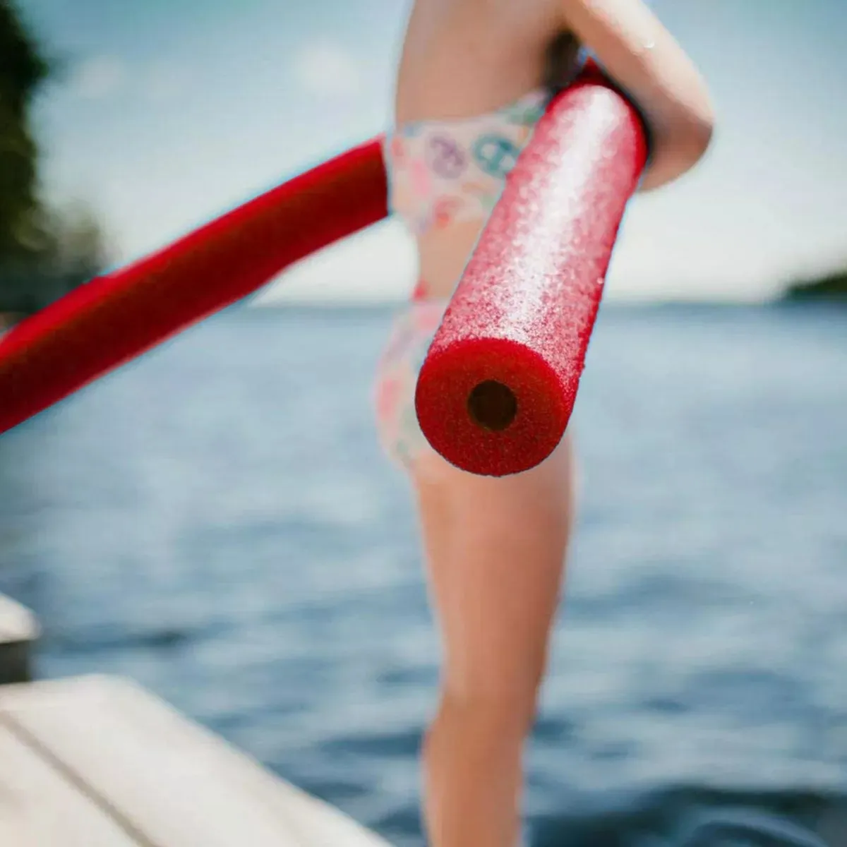 FIDEOS FLOTADORES DE ESPUMA TUBO IDEAL PARA PISCINA ROJO - 2