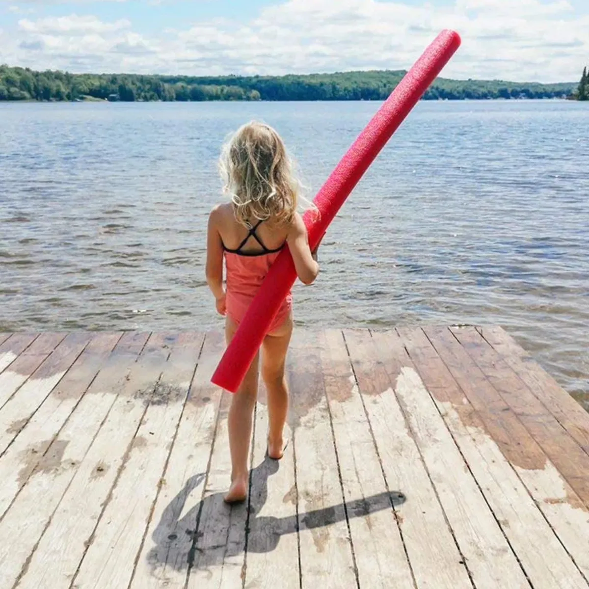 FIDEOS FLOTADORES DE ESPUMA TUBO IDEAL PARA PISCINA ROJO - 3
