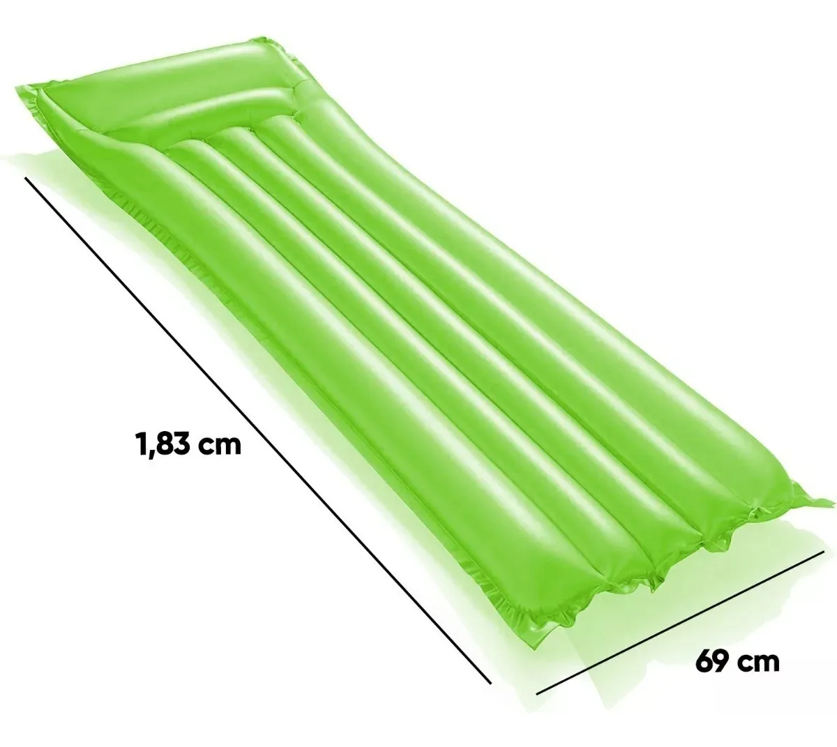 COLCHONETA INFLABLE BESTWAY CLASICA 183 X 69 CM COLOR VERDE - 2