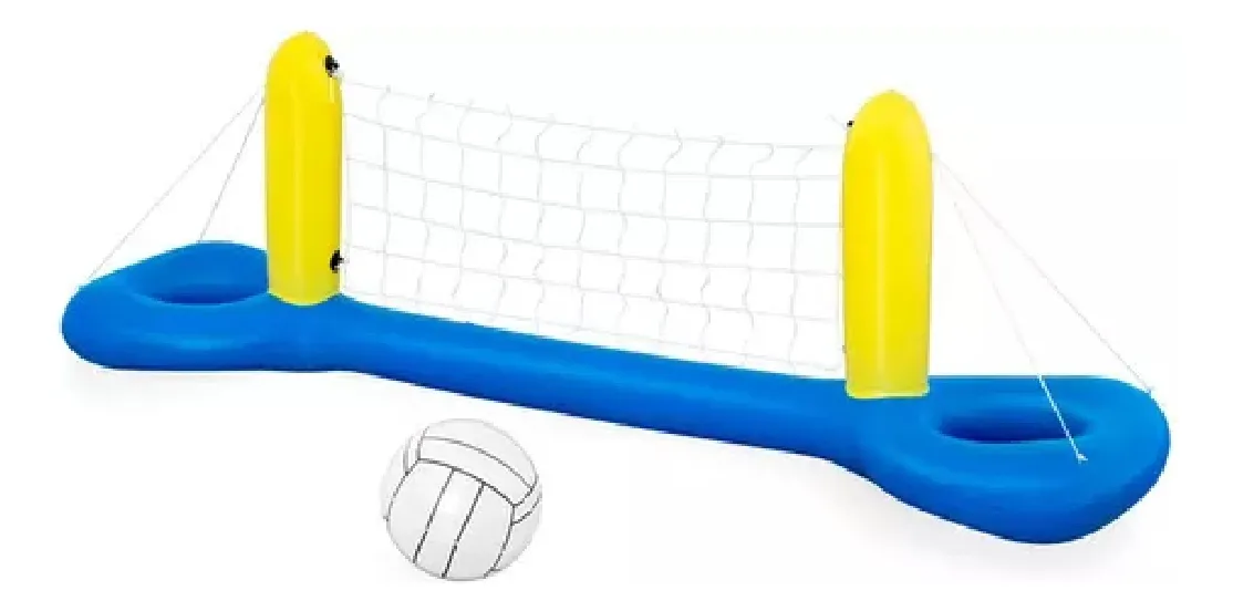 SET DE VOLEIBOL PISCINA INFLABLE BESTWAY PELOTA Y RED 2.25M - 1