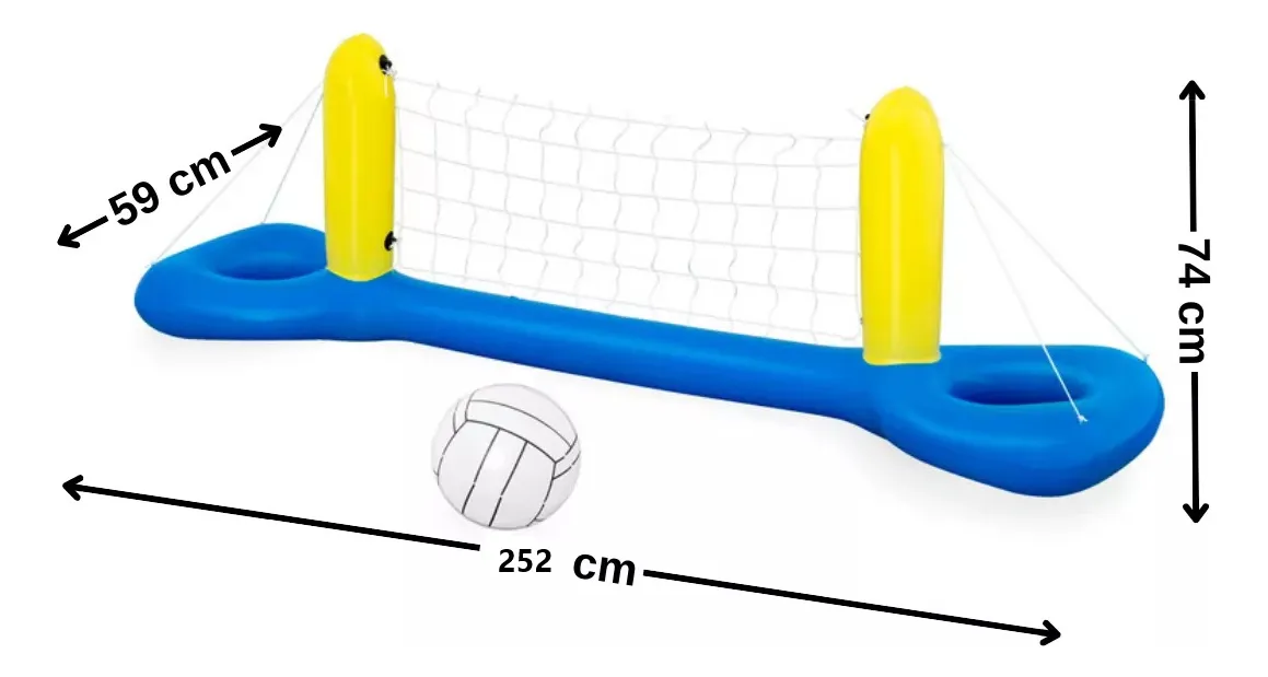 SET DE VOLEIBOL PISCINA INFLABLE BESTWAY PELOTA Y RED 2.25M - 2