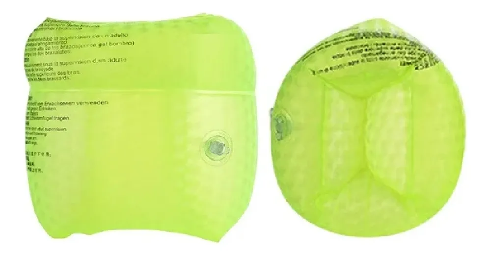 PAR FLOTADOR ALITAS INFLABLES INFANTILES NATACION VERDE NEON - 1