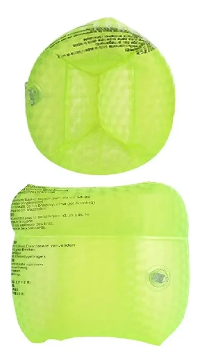 PAR FLOTADOR ALITAS INFLABLES INFANTILES NATACION VERDE NEON - 2