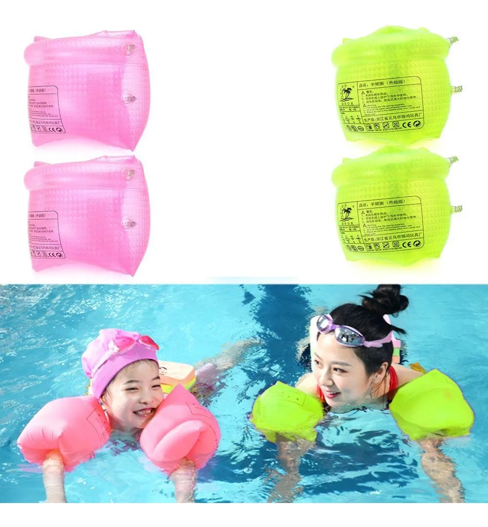 PAR FLOTADOR ALITAS INFLABLES INFANTILES NATACION VERDE NEON - 4