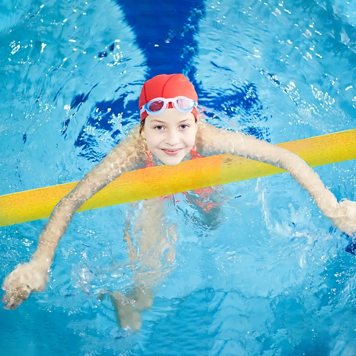 FIDEOS FLOTADORES DE ESPUMA TUBO IDEAL PARA PISCINA COLORES COLOR AMARILLO - 4