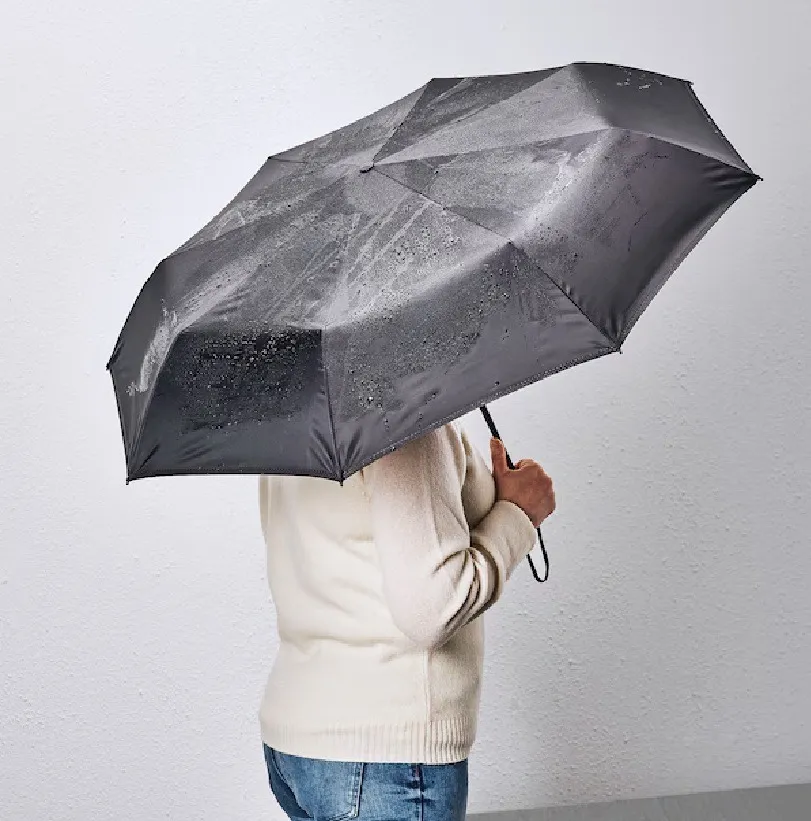 PARAGUAS PLEGABLE IMPERMEABLE RETRACTIL DE BOLSILLO NEGRO - 4