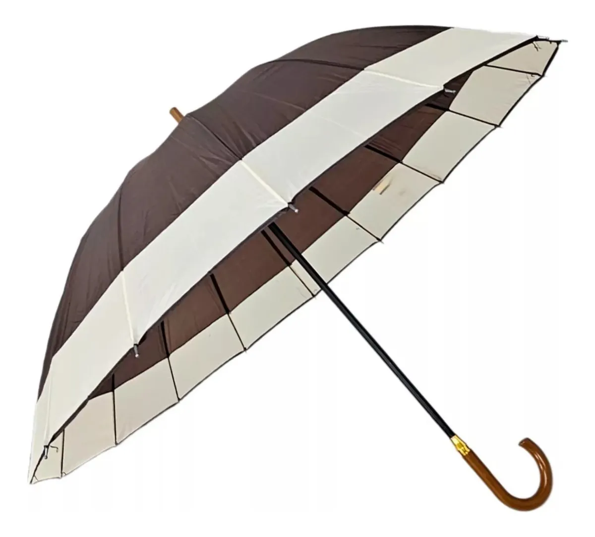 PARAGUAS AUTOMATICO IMPERMEABLE GRANDE 130CM 16 VARILLAS - 1