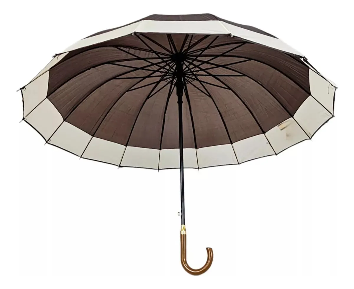 PARAGUAS AUTOMATICO IMPERMEABLE GRANDE 130CM 16 VARILLAS - 4