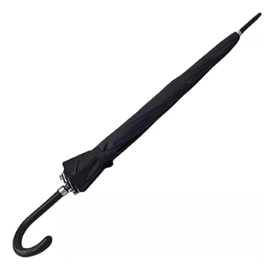 MARIN 14 VARILLAS PARAGUAS LLUVIA GRANDE EJECUTIVO CON PROTECCION UV COLOR NEGRO - 3